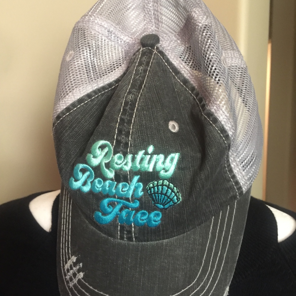 Resting Beach Face Trucker Hat